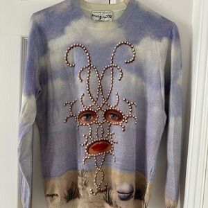 Opening Ceremony x René Magritte 2014 Pearl Embellished Artistic Sweater Rare